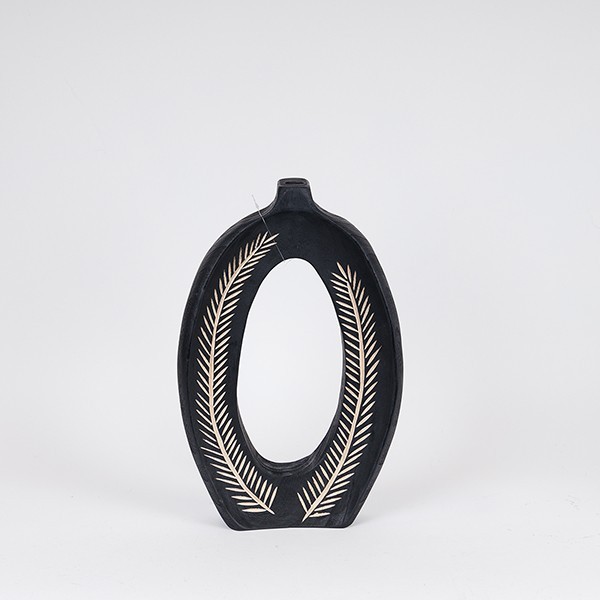 ΒΑΖΟ ΞΥΛΟ ΜΑΥΡΟ 26x7x40cm