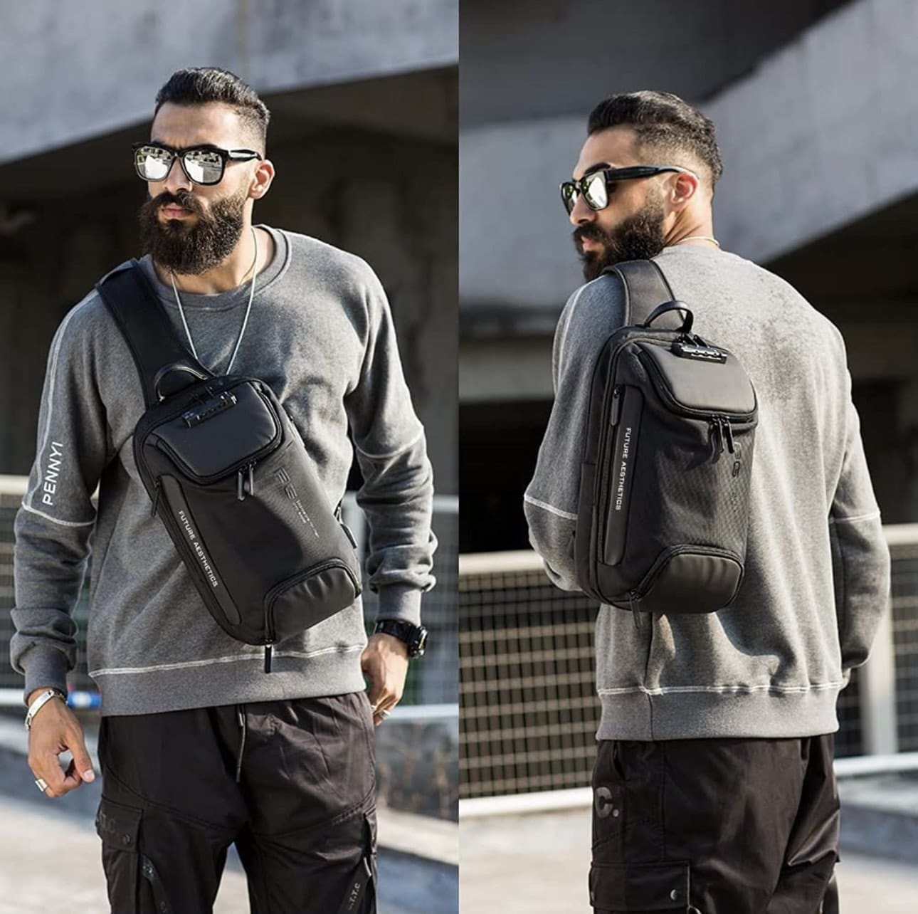 Τσαντάκι ώμου χιαστί crossbody Bange 7082 μαύρο Τσαντάκι ώμου χιαστί crossbody Bange 7082 μαύρο