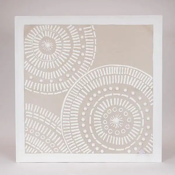 ΠΙΝΑΚΑΣ ΚΑΜΒΑΣ ΚΥΚΛΟΙ ΜΠΕΖ – ΛΕΥΚΟΣ 80x3x80cm ΠΙΝΑΚΑΣ ΚΑΜΒΑΣ ΚΥΚΛΟΙ ΜΠΕΖ – ΛΕΥΚΟΣ 80x3x80cm