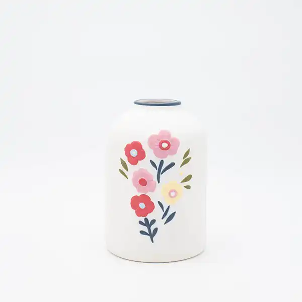 ΒΑΖΟ ΚΕΡΑΜΙΚΟ ΛΕΥΚΟ-ΜΕ ΛΟΥΛΟΥΔΙΑ 12.8×13.4×19.2cm ΒΑΖΟ ΚΕΡΑΜΙΚΟ ΛΕΥΚΟ-ΜΕ ΛΟΥΛΟΥΔΙΑ 12.8×13.4×19.2cm