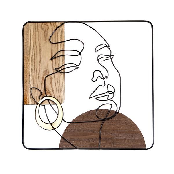 ΔΙΑΚΟΣΜΗΤΙΚΟ ΤΟΙΧΟΥ ΓΥΝΑΙΚΑ ΜΕΤΑΛΛΙΚΟ ΚΑΦΕ – ΜΑΥΡΟ 50×1.7x50cm