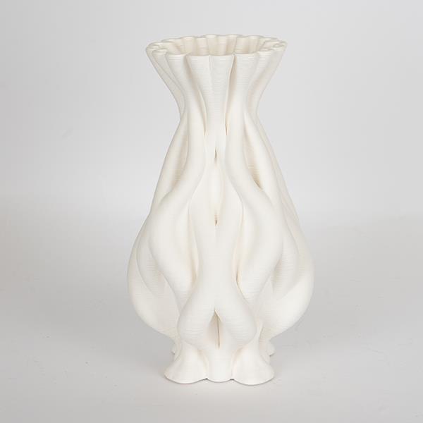 ΒΑΖΟ ΠΟΡΣΕΛΑΝΙΝΟ 3D ΛΕΥΚΟ 15x15x27cm