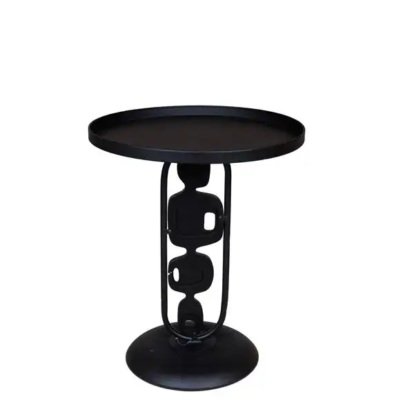 ΤΡΑΠΕΖΙ BOHΘΗΤΙΚΟ ΜΕΤΑΛΛΙΚΟ ΜΑΥΡΟ 50x50x60cm