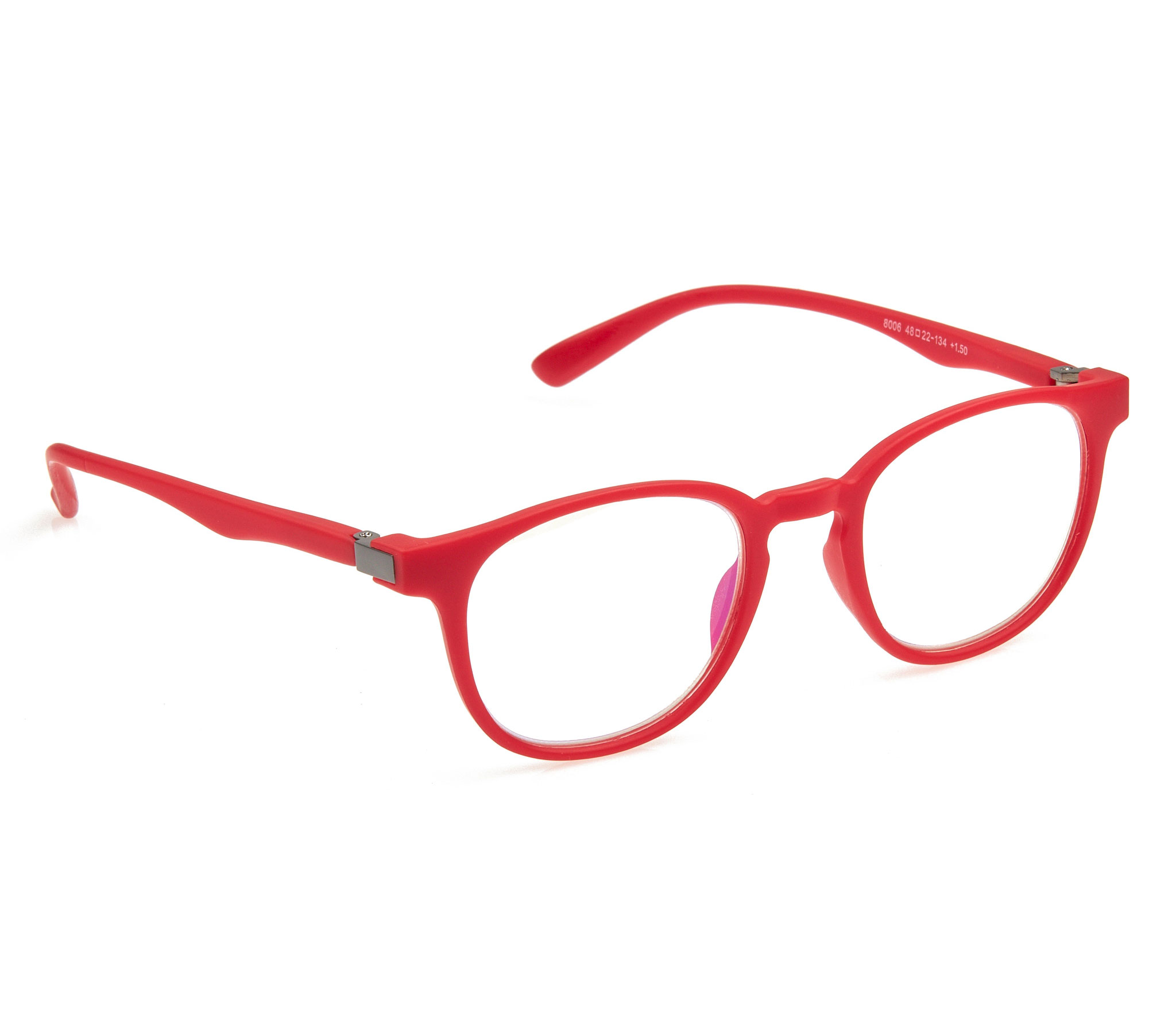 Γυαλιά διαβάσματος-πρεσβυωπίας Άθραυστα με φίλτρο προστασίας για υπολογιστή με ευέλικτες ελαστικές αρθρώσεις που ανοίγουν τους βραχίονες μέχρι 180 μοίρες 8006 κόκκινο