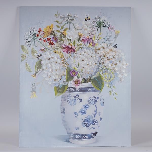 ΠΙΝΑΚΑΣ ΚΑΜΒΑΣ ΒΑΖΟ ΜΕ ΛΟΥΛΟΥΔΙΑ ΠΟΛΥΧΡΩΜΟΣ 80x3x100cm