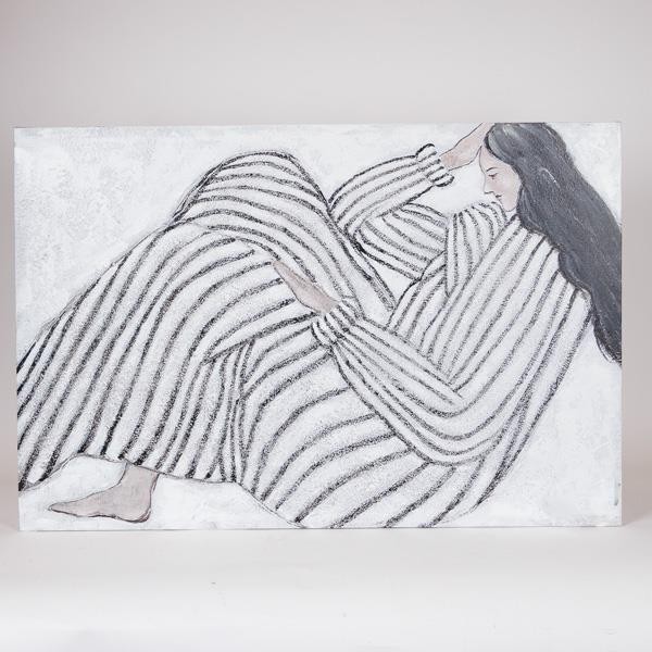 ΠΙΝΑΚΑΣ ΚΑΜΒΑΣ ΓΥΝΑΙΚΑ ΛΕΥΚΟΣ – ΜΑΥΡΟΣ 60×3.8x90cm