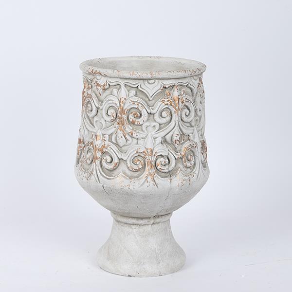 ΒΑΖΟ ΤΣΙΜΕΝΤΕΝΙΟ ΛΕΥΚΟ 20x20x30cm