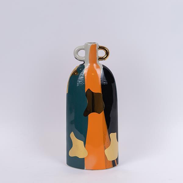 ΒΑΖΟ ΚΕΡΑΜΙΚΟ TEΡΡΑΚΟΤΤΑ – ΠΡΑΣΙΝΟ – ΧΡΥΣΟ 15.5×9.5×36.5cm