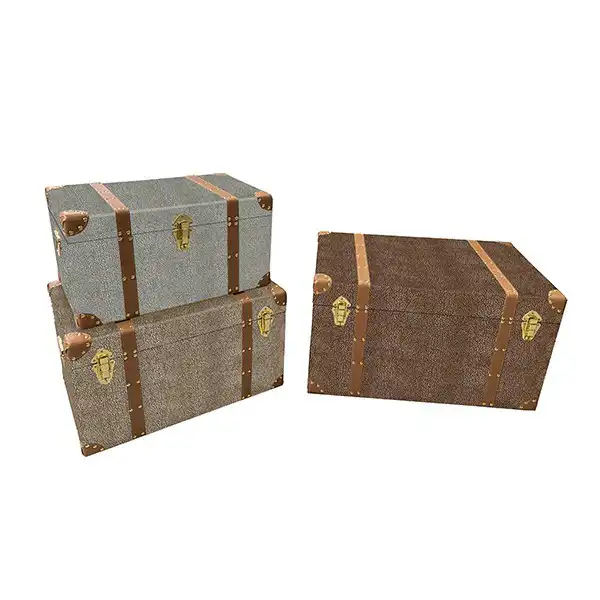 S/3 ΜΠΑΟΥΛΑ ΜΠΕΖ-ΚΑΦΕ-ΓΚΡΙ  63x40x35cm/ 53x34x30cm/ 47x28x25cm