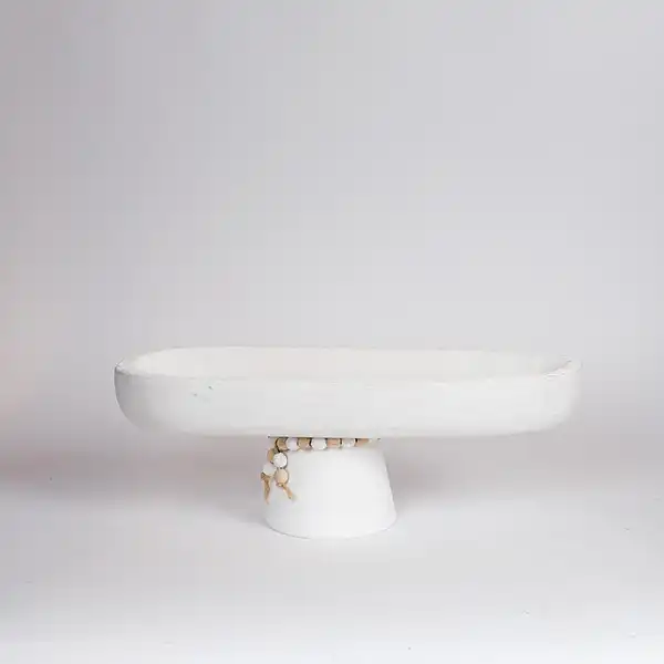 ΔΙΑΚΟΣΜΗΤΙΚΗ ΠΙΑΤΕΛΑ ΞΥΛΟ ΛΕΥΚΟ 40x15x14cm ΔΙΑΚΟΣΜΗΤΙΚΗ ΠΙΑΤΕΛΑ ΞΥΛΟ ΛΕΥΚΟ 40x15x14cm