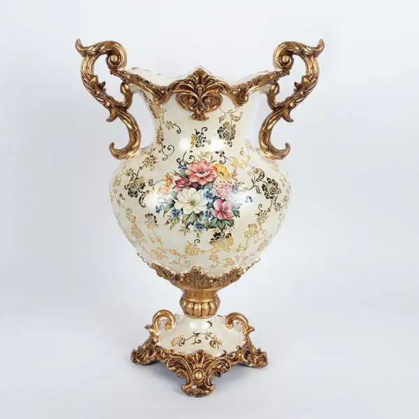 ΒΑΖΟ ΠΟΛΥΡΕΖΙΝ ΜΠΕΖ – ΧΡΥΣΟ 34x22x48cm ΒΑΖΟ ΠΟΛΥΡΕΖΙΝ ΜΠΕΖ – ΧΡΥΣΟ 34x22x48cm