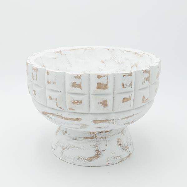 ΔΙΑΚΟΣΜΗΤΙΚΟ ΜΠΩΛ ΞΥΛΙΝΟ ΛΕΥΚΟ-ΚΑΦΕ 24×17.5cm