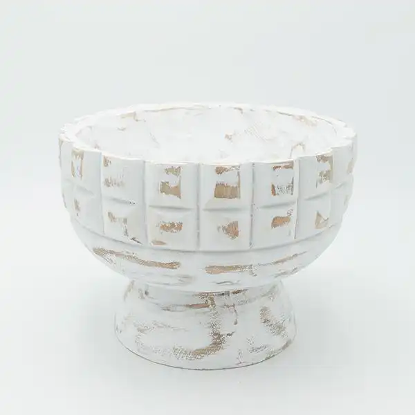 ΔΙΑΚΟΣΜΗΤΙΚΟ ΜΠΩΛ ΞΥΛΙΝΟ ΛΕΥΚΟ-ΚΑΦΕ 24×17.5cm