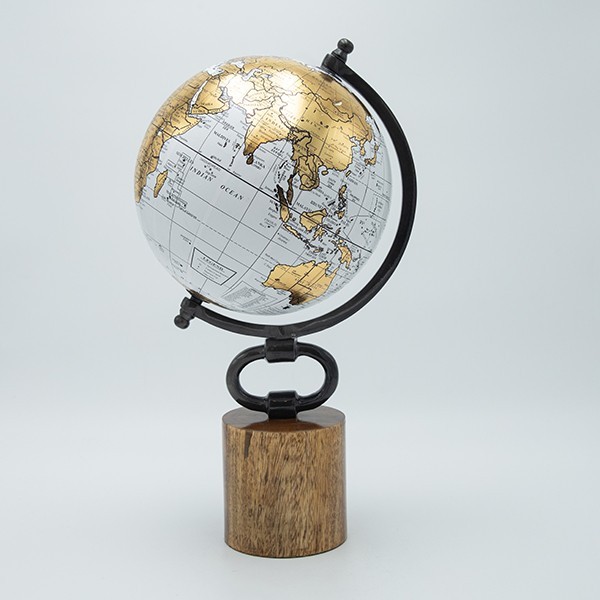 ΥΔΡΟΓΕΙΟΣ ΜΕΤΑΛΛΙΚΗ  ΛΕΥΚΗ – ΧΡΥΣΗ – ΚΑΦΕ 20.30×40.50cm