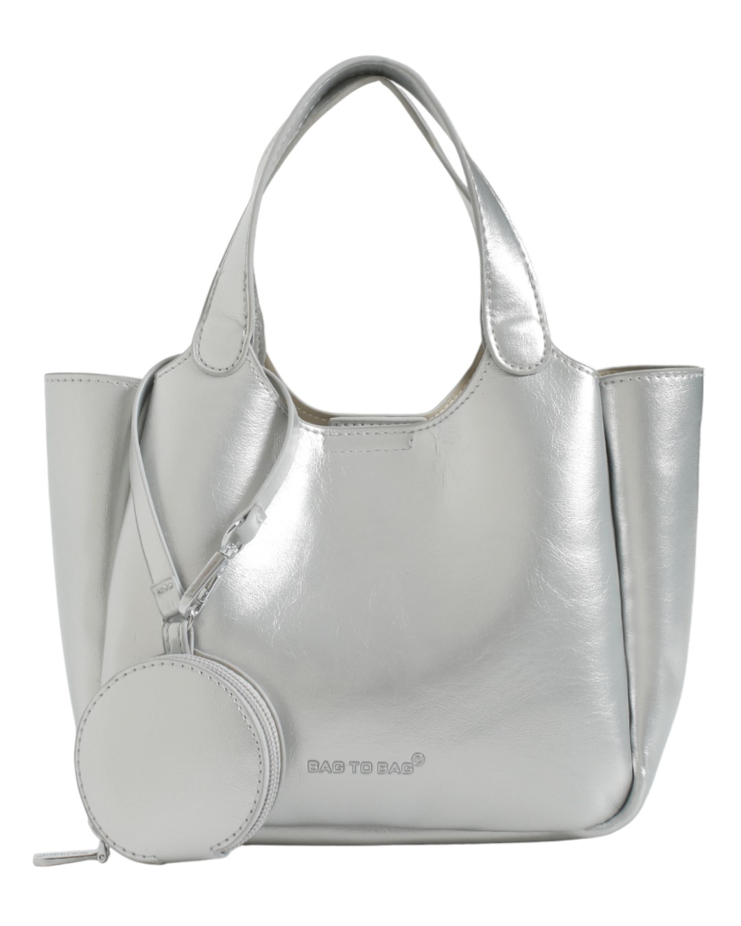 Τσάντα χειρός KX2509 – Ασημί Τσάντα χειρός KX2509 – Ασημί