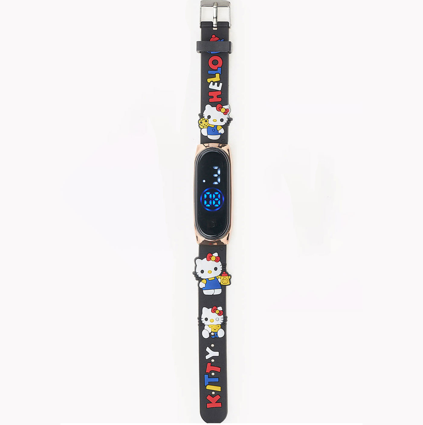 Sequoia Αδιάβροχο Ρολόι LED με Λουράκι Καουτσούκ και Σχέδιο AG-125 μαύρο