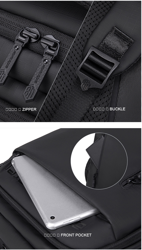 ARCTIC HUNTER τσάντα πλάτης B00534 με θήκη laptop 15.6", 21L, μαύρη