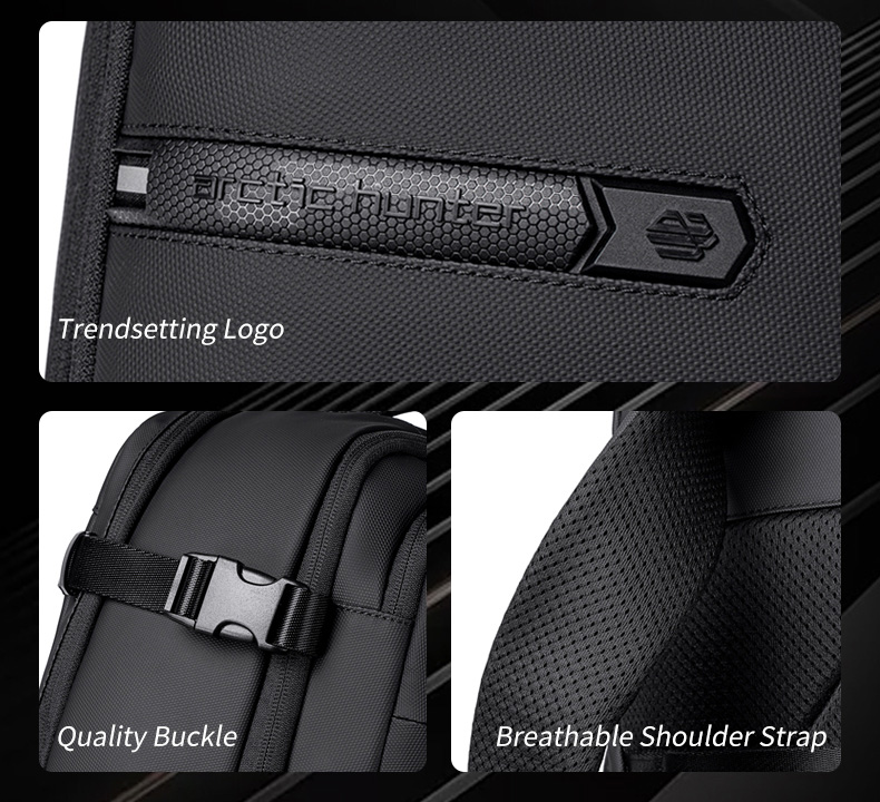 ARCTIC HUNTER τσάντα πλάτης B00866 με θήκη laptop 15.6", αεροστεγής θήκη, 35.5L/49.5L, μαύρη