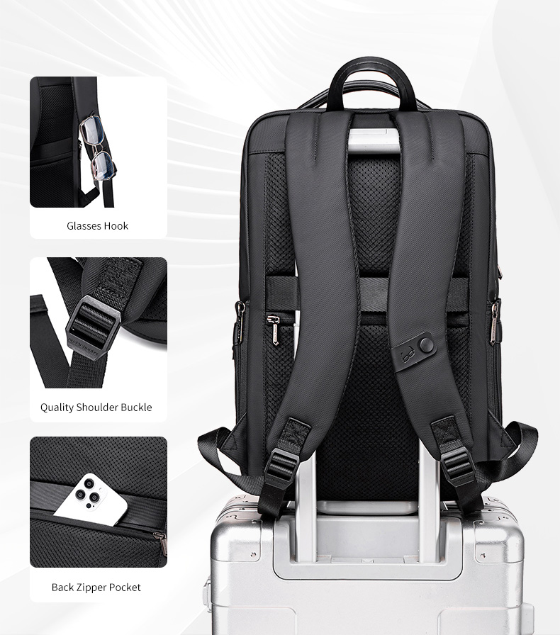 ARCTIC HUNTER τσάντα πλάτης B00872 με θήκη laptop 15.6", 14.5L, μαύρη