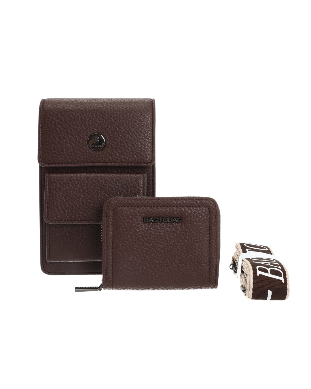 Πορτοφόλι-τσαντακι χιαστι BY-88815 – Καφέ