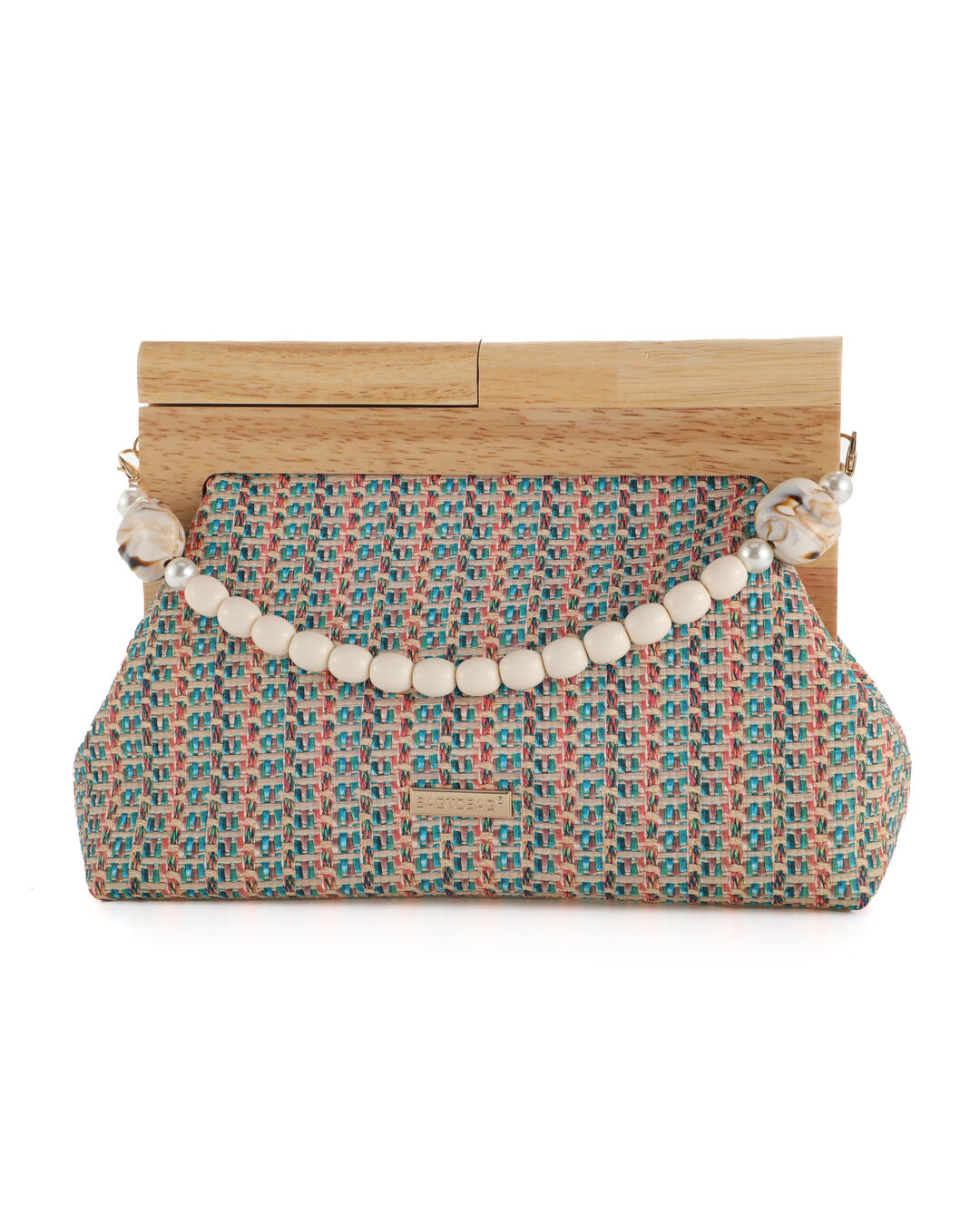 Ψάθινη τσάντα χειρός MD2401 – Rainbow