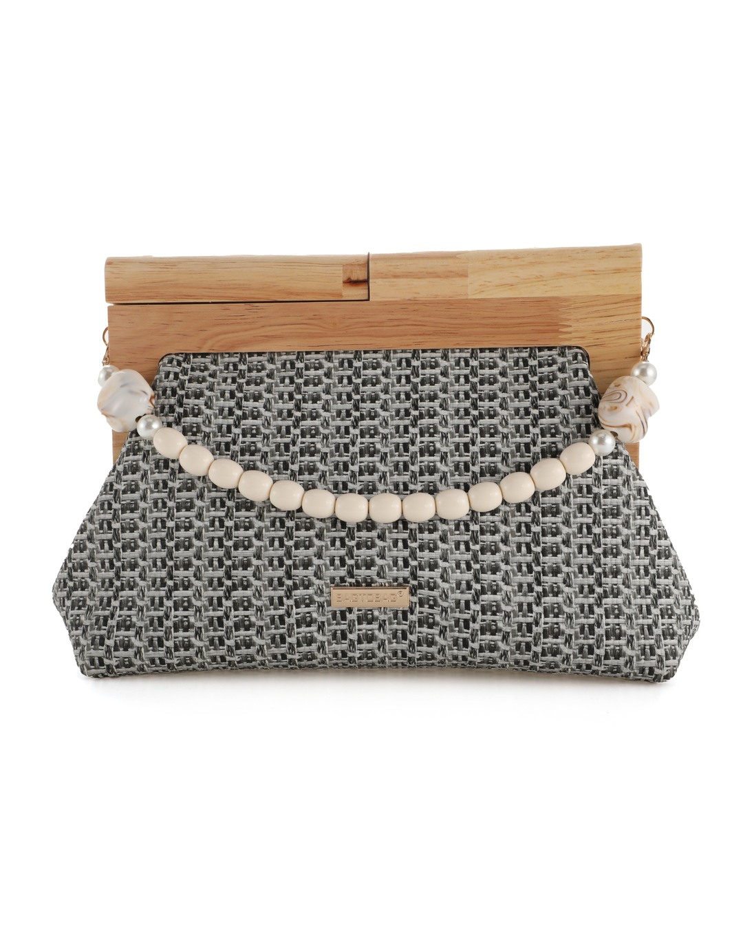 Ψάθινη τσάντα χειρός MD2401 – Μαύρο