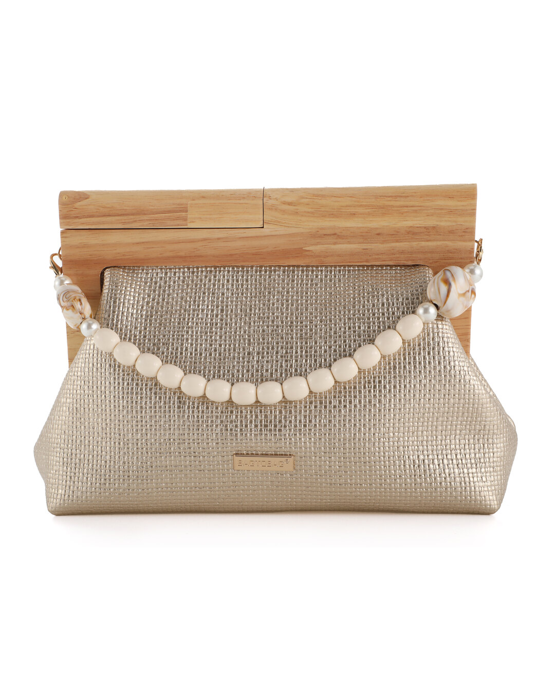 Ψάθινη τσάντα χειρός MD2401 – Χρυσό