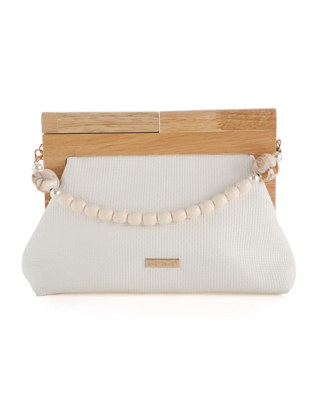 Ψάθινη τσάντα χειρός MD2401 – Ασπρο