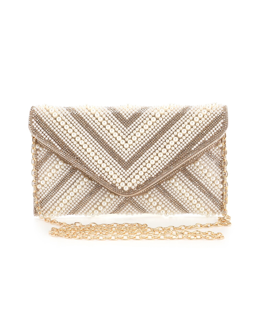 Τσάντα φάκελος clutch MD2433 - Χρυσό