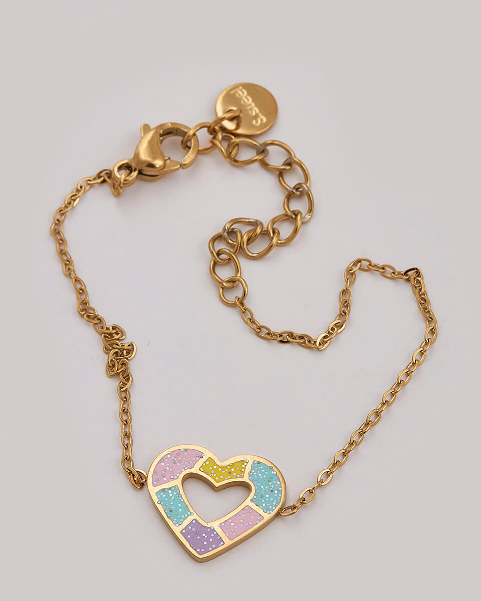 SEQUOIA ΑΤΣΑΛΙΝΟ ΠΑΙΔΙΚΟ ΒΡΑΧΙΟΛΙ ΜΕ ΠΟΛΥΧΡΩΜΗ ΚΑΡΔΙΑ