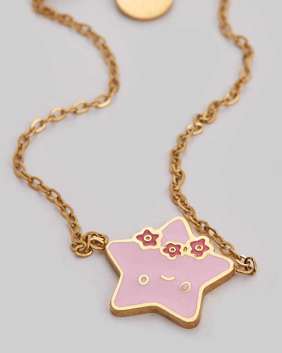 SEQUOIA ΑΤΣΑΛΙΝΟ ΠΑΙΔΙΚΟ ΒΡΑΧΙΟΛΙ ΜΕ ΡΟΖ ΑΣΤΕΡΙ SEQUOIA ΑΤΣΑΛΙΝΟ ΠΑΙΔΙΚΟ ΒΡΑΧΙΟΛΙ ΜΕ ΡΟΖ ΑΣΤΕΡΙ