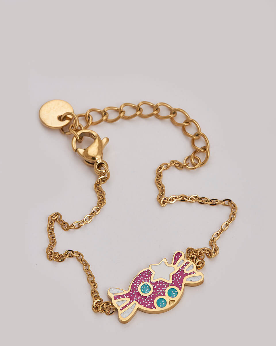 SEQUOIA ΑΤΣΑΛΙΝΟ ΠΑΙΔΙΚΟ ΒΡΑΧΙΟΛΙ ΜΕ ΚΑΡΑΜΕΛΙΤΣΑ SEQUOIA ΑΤΣΑΛΙΝΟ ΠΑΙΔΙΚΟ ΒΡΑΧΙΟΛΙ ΜΕ ΚΑΡΑΜΕΛΙΤΣΑ