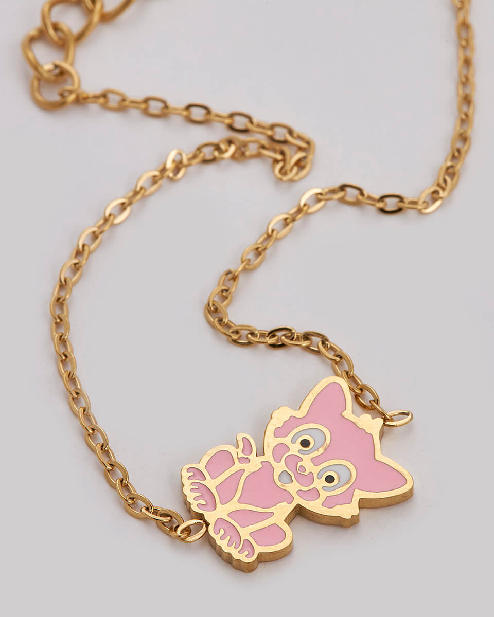 SEQUOIA ΑΤΣΑΛΙΝΟ ΠΑΙΔΙΚΟ ΒΡΑΧΙΟΛΙ ΜΕ ΡΟΖ ΑΛΕΠΟΥ SEQUOIA ΑΤΣΑΛΙΝΟ ΠΑΙΔΙΚΟ ΒΡΑΧΙΟΛΙ ΜΕ ΡΟΖ ΑΛΕΠΟΥ