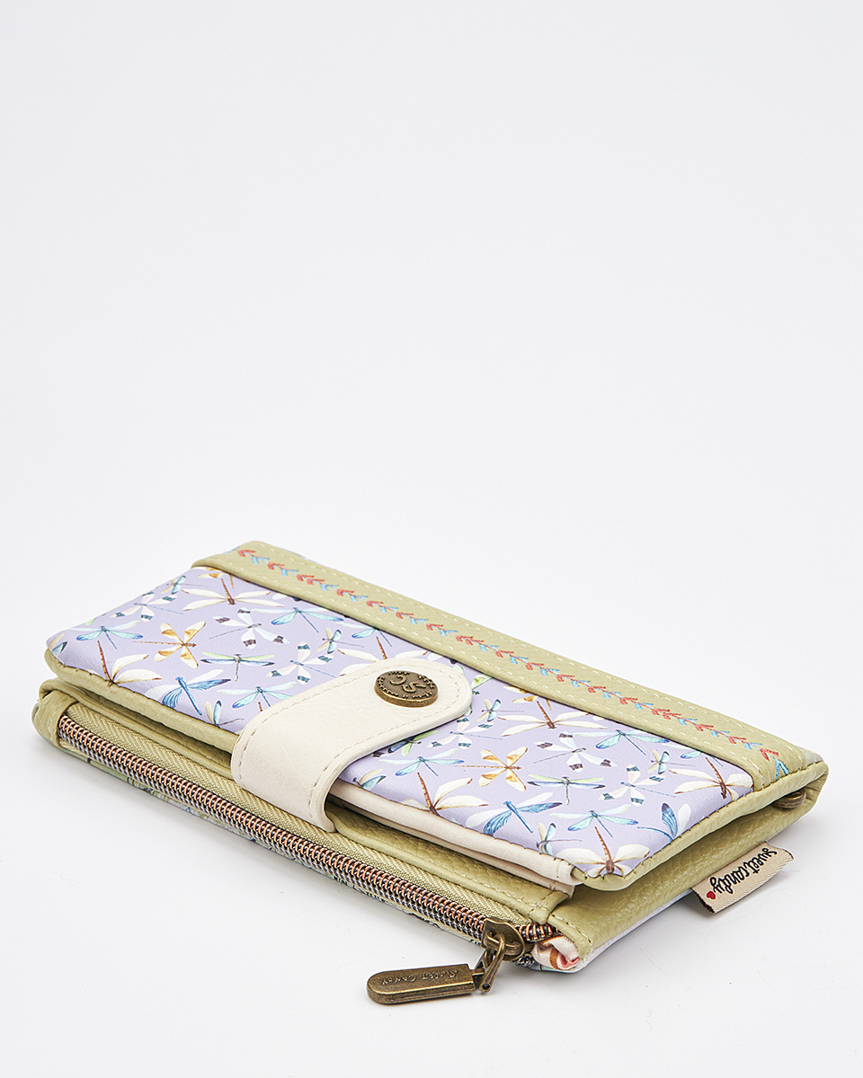 Sweet Candy Lavender Walk – Γυναικείο Παστέλ Πορτοφόλι με Φυσικό Μοτίβο Προβηγκίας