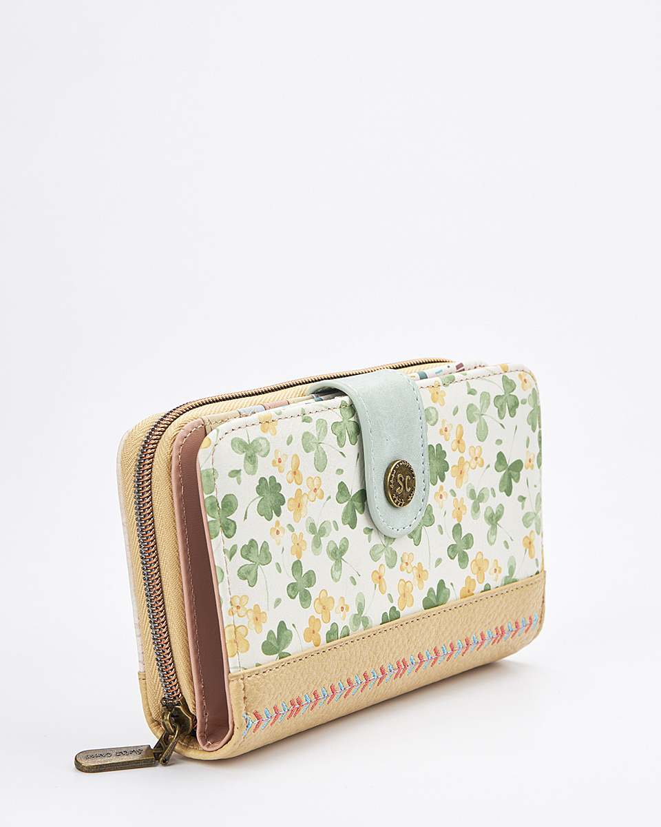 Sweet Candy Floral Whisper – Μεγάλο Γυναικείο Πορτοφόλι με Λουλουδένιο Vintage Σχέδιο