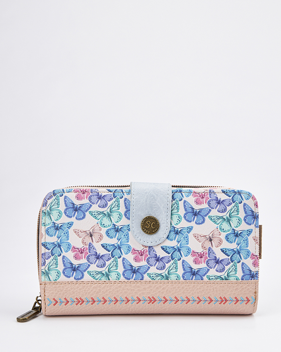 Sweet Candy Mirror Bloom – Γυναικείο Πορτοφόλι με Ρετρό Φιγούρα & Pastel Ατμόσφαιρα