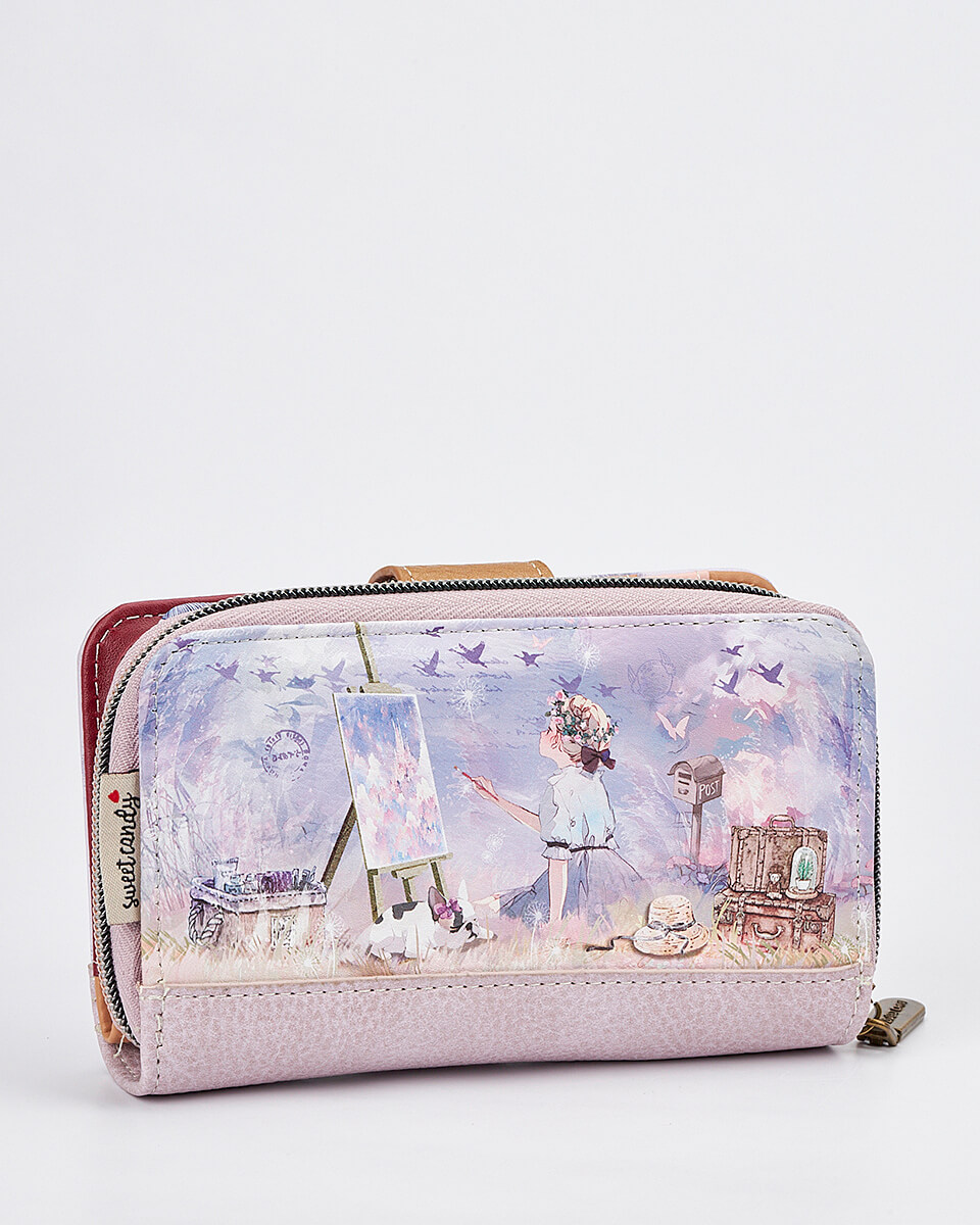 Γυναικείο Πορτοφόλι Sweet Candy με Ρομαντικό Μοτίβο