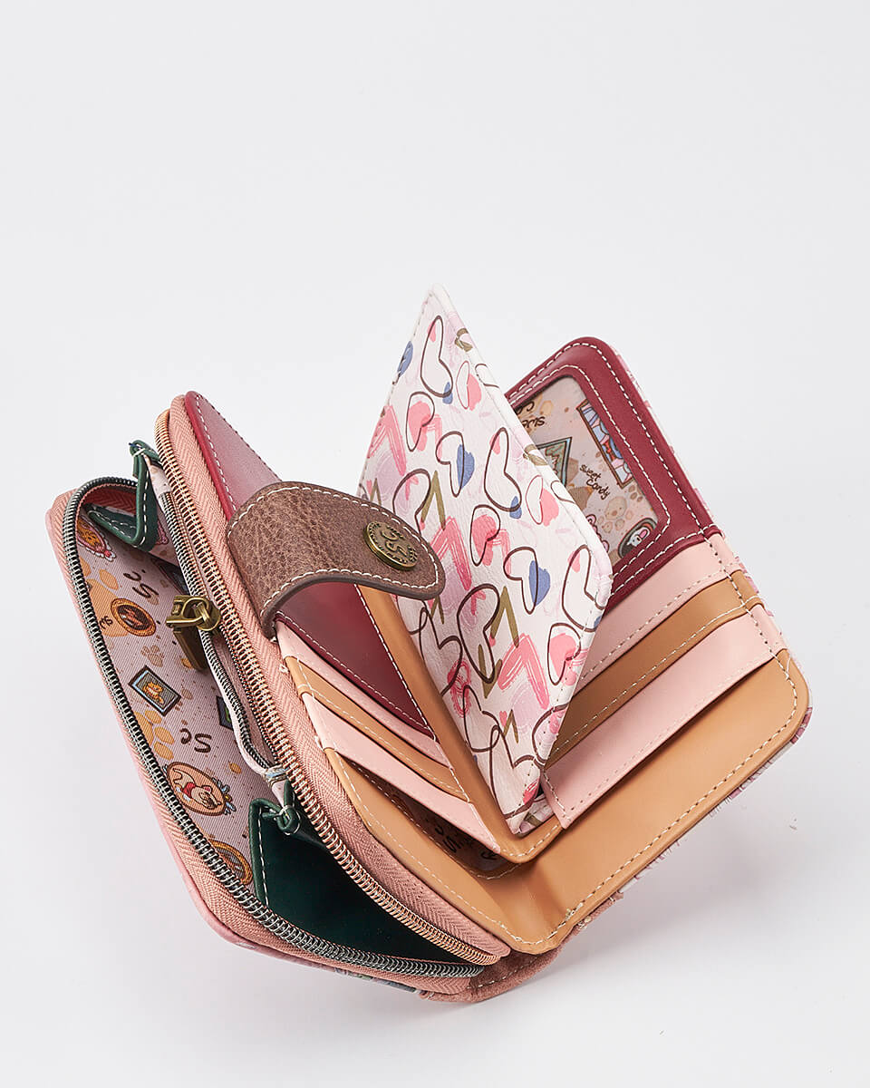 Γυναικείο Πορτοφόλι Sweet Candy με Ρομαντικό Μοτίβο