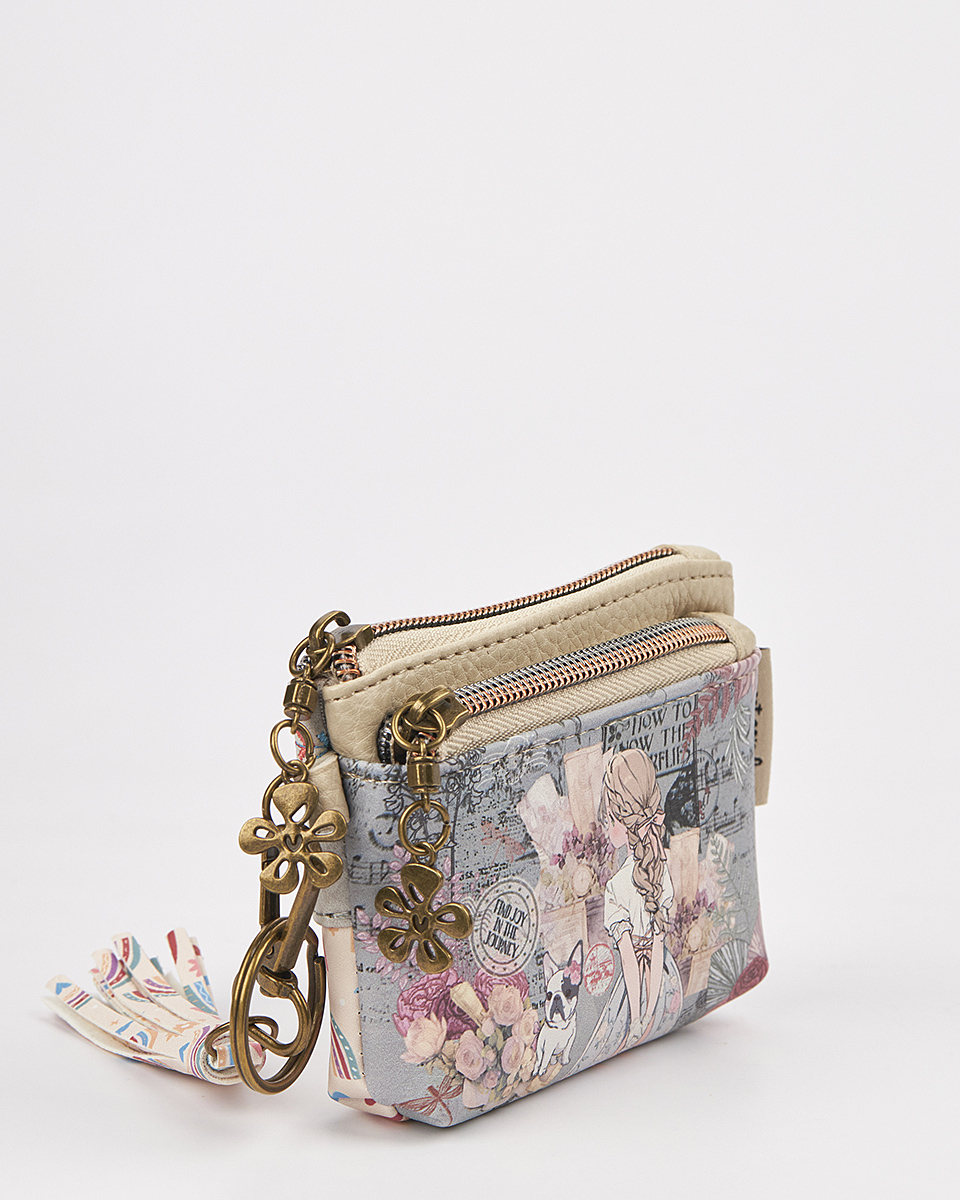 Sweet Candy Γυναικείο Mini Πορτοφόλι με Shabby Chic Σχέδιο & Νοσταλγική Ατμόσφαιρα – Vintage Story