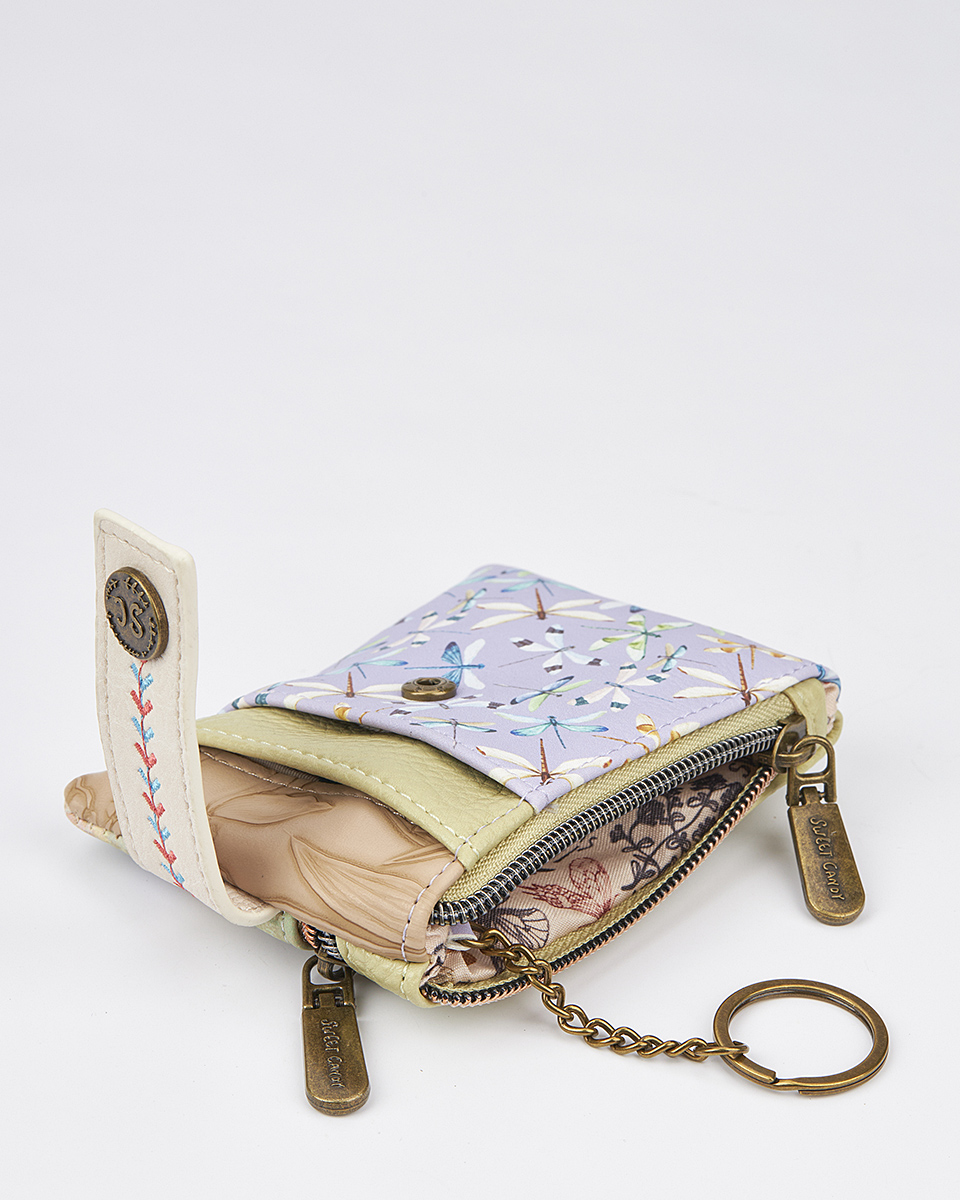 Sweet Candy Γυναικείο Mini Πορτοφόλι με Μοτίβο Λεβάντα & Φυσικό Μοτίβο – Lavender Walk