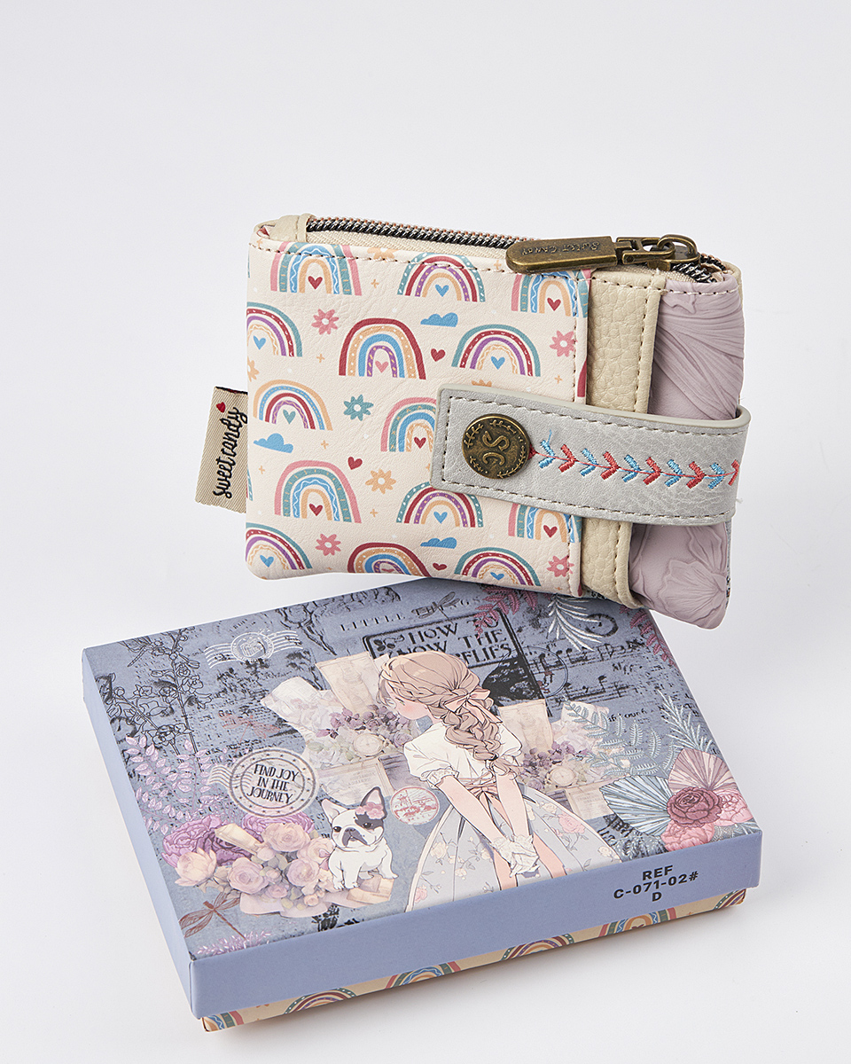 Sweet Candy Γυναικείο Mini Πορτοφόλι με Shabby Chic Ατμόσφαιρα – Vintage Story