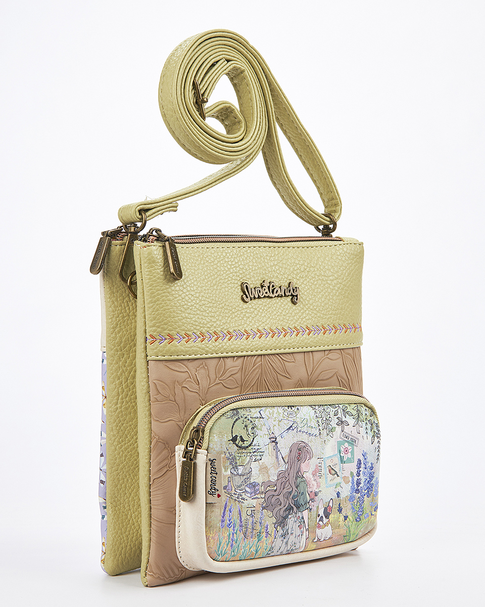 Sweet Candy Τσάντα Ώμου με Μοτίβο Λεβάντα & Ρετρό Ραφές – Lavender Walk Sweet Candy Τσάντα Ώμου με Μοτίβο Λεβάντα & Ρετρό Ραφές – Lavender Walk