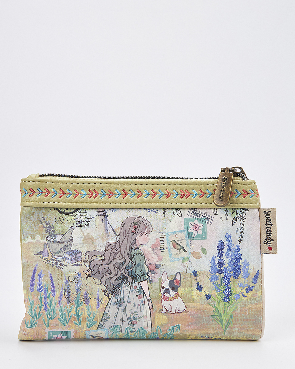 Sweet Candy Γυναικείο Πορτοφόλι με Μοτίβο Λεβάντα & Ρομαντική Αύρα – Lavender Walk