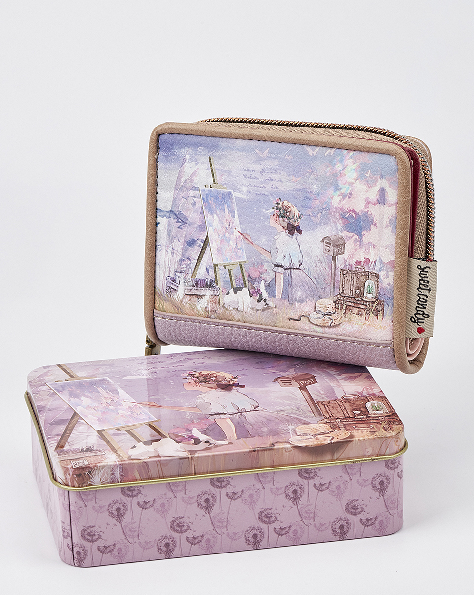 Γυναικείο Πορτοφόλι Sweet Candy με Ρομαντικό Μοτίβο και RFID Προστασία