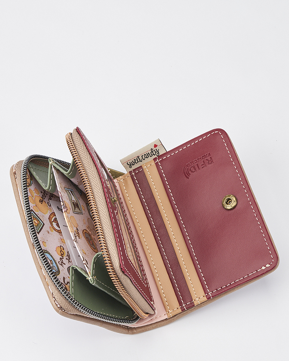 Γυναικείο Πορτοφόλι Sweet Candy με Ρομαντικό Μοτίβο και RFID Προστασία Γυναικείο Πορτοφόλι Sweet Candy με Ρομαντικό Μοτίβο και RFID Προστασία