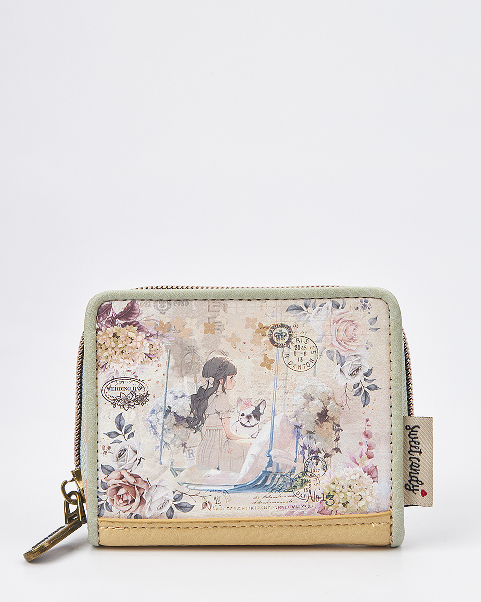 Sweet Candy Γυναικείο Mini Πορτοφόλι με Floral Σχέδιο & Ρομαντική Αύρα – Floral Whisper