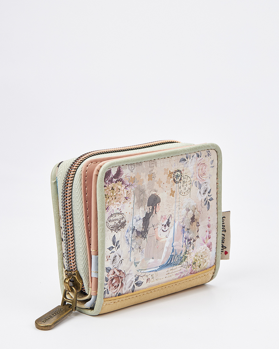 Sweet Candy Γυναικείο Mini Πορτοφόλι με Floral Σχέδιο & Ρομαντική Αύρα – Floral Whisper