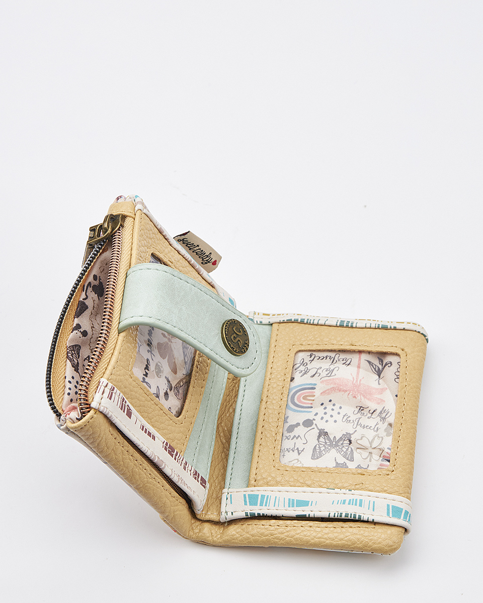 Sweet Candy Γυναικείο Πορτοφόλι με Floral Σχέδιο & Κλασική Διάταξη – Floral Whisper