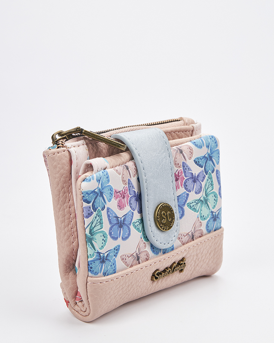 Sweet Candy Γυναικείο Πορτοφόλι με Ρομαντική Φιγούρα & Καθρέφτη – Mirror Bloom
