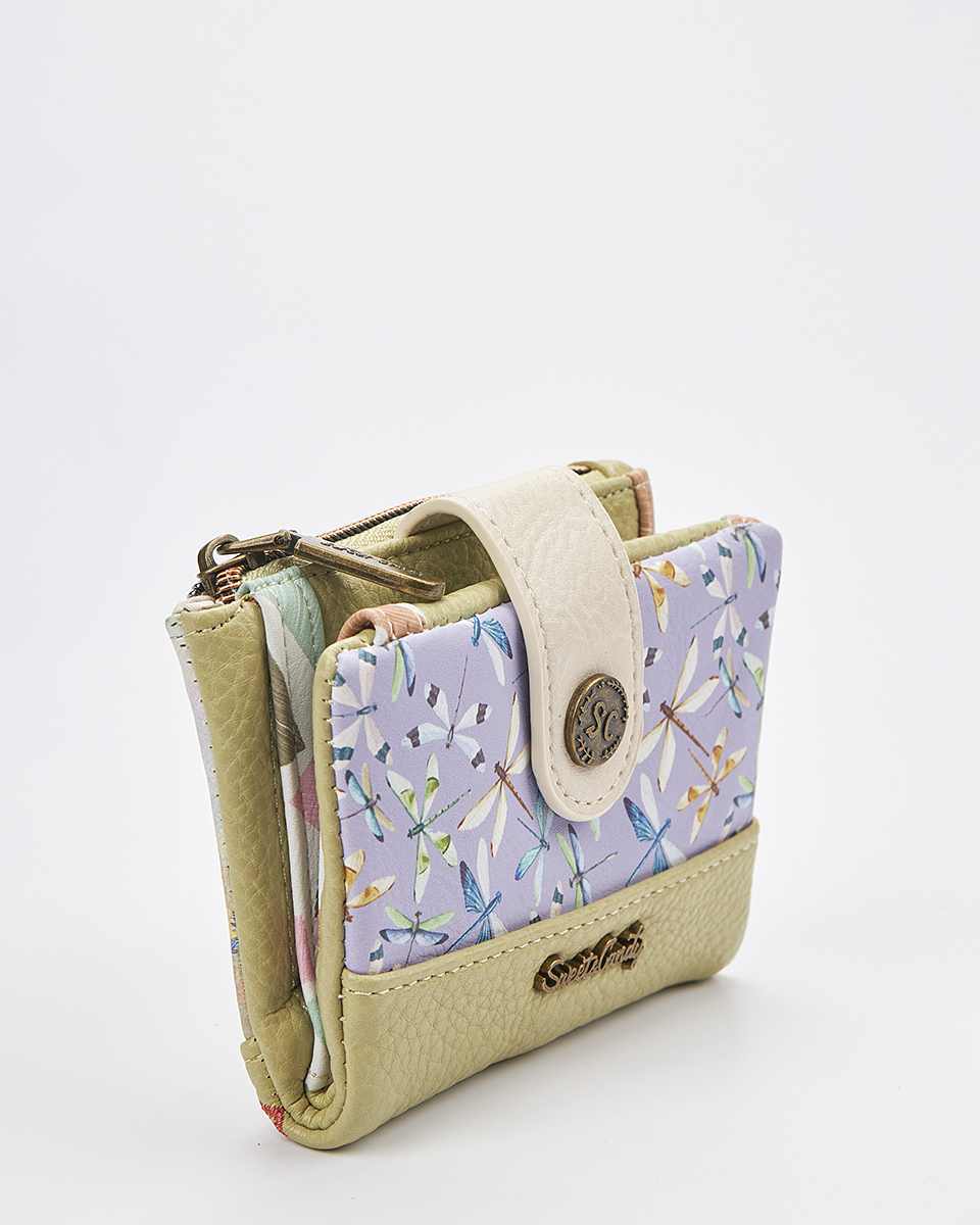 Sweet Candy Γυναικείο Πορτοφόλι με Μοτίβο Λεβάντα και Vintage Στιγμές – Lavender Walk
